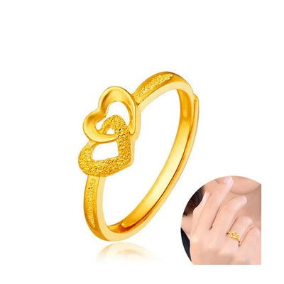 Gold plated Retro Heart Ring