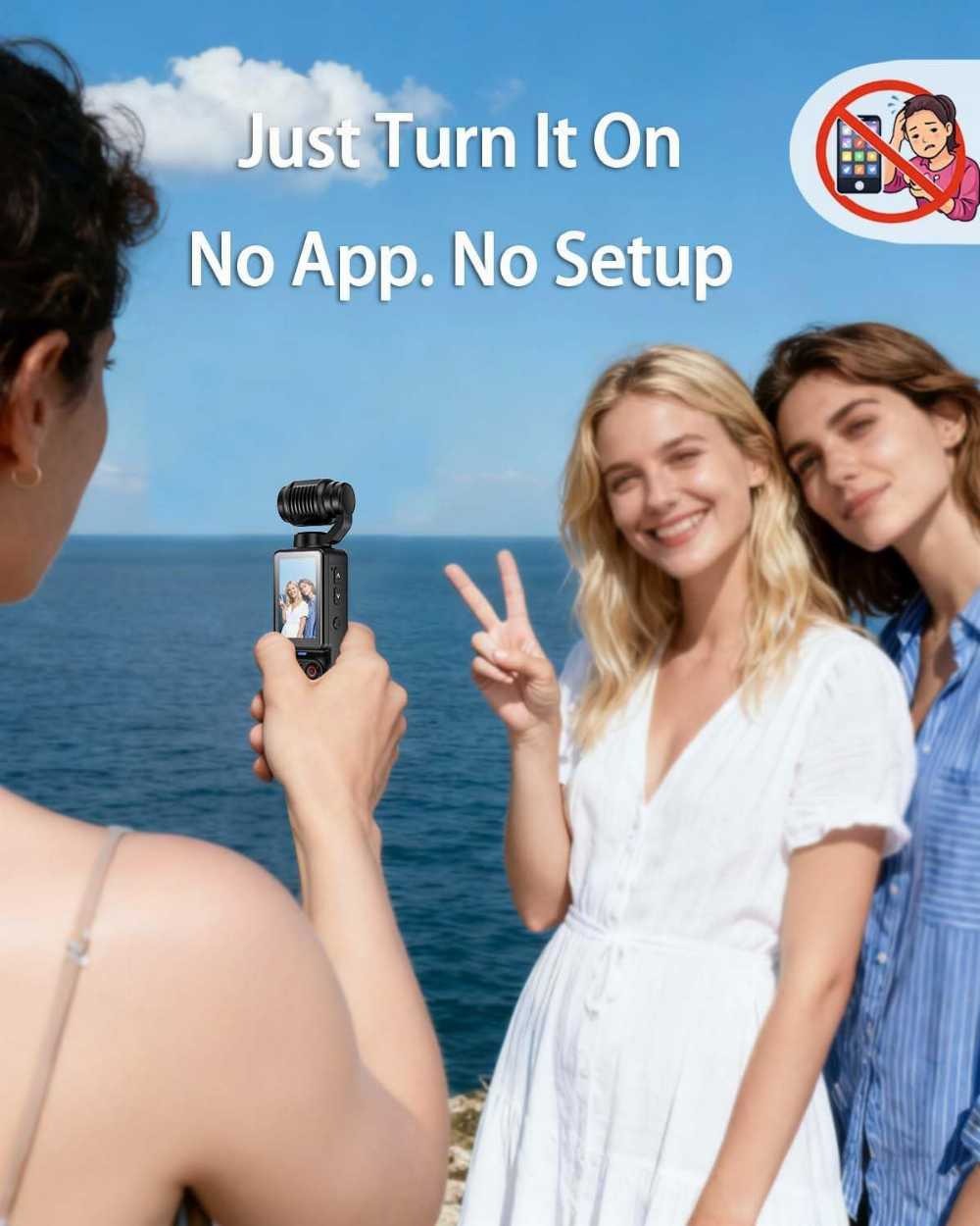 Vlogging Camera, Mini Camcorder, Portable Handheld Video Camera