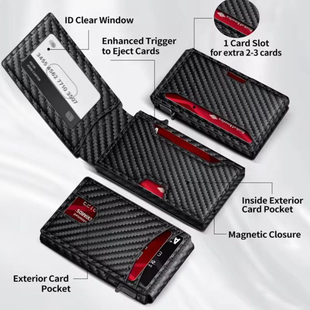 TANGMO Business Card Holder for Men, RFID Blocking Slim Wallet