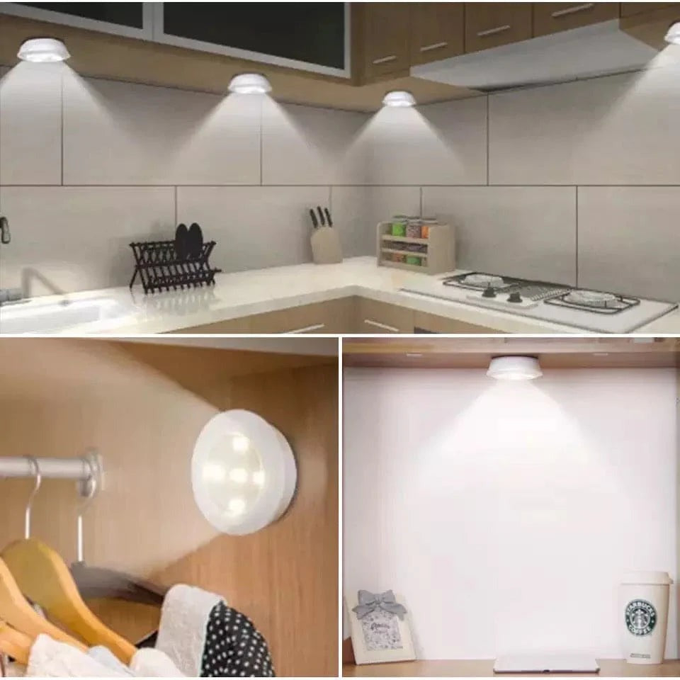 6 pcs Smart Wireless LED Under-Cabinet Lights With Remote Control