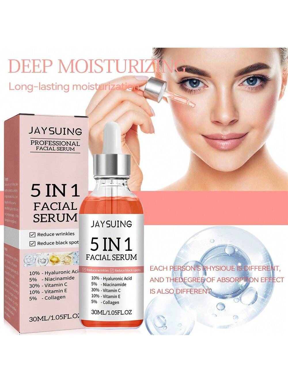 Multi-Use Face Serum (5 in 1) - Anti-Wrinkle, Firming, Spot Lightening