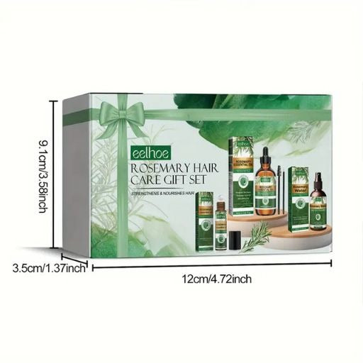 Rosemary Hair Care Gift Set - Moisturizing & Strengthening Essential Oil Kit for All Hair Types