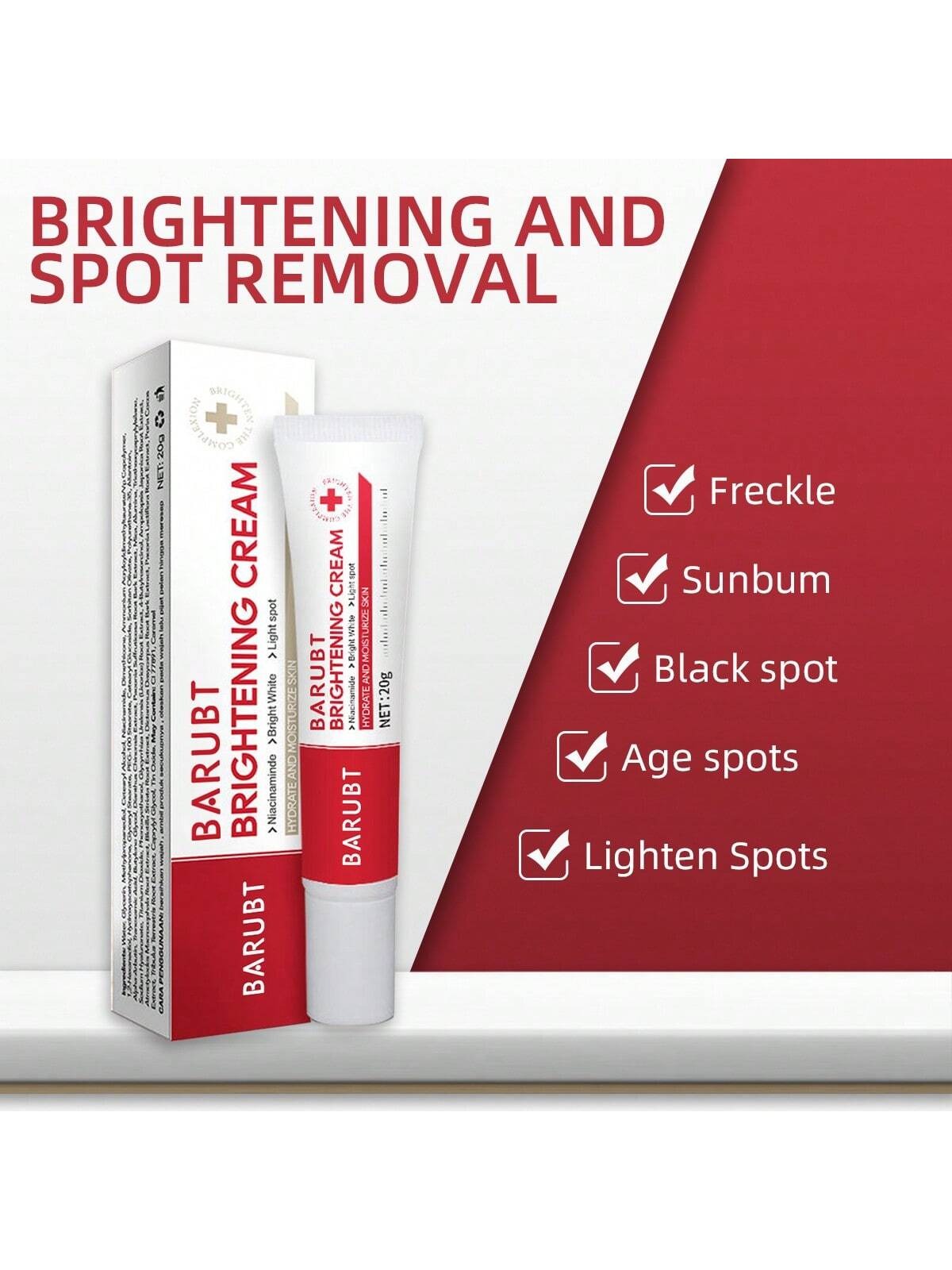 BARUBT Skin Lightening Cream, Freckle Removal Cream