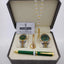"Men's Stainless Steel Set: Watch, Rosary, Pen & Cufflinks"