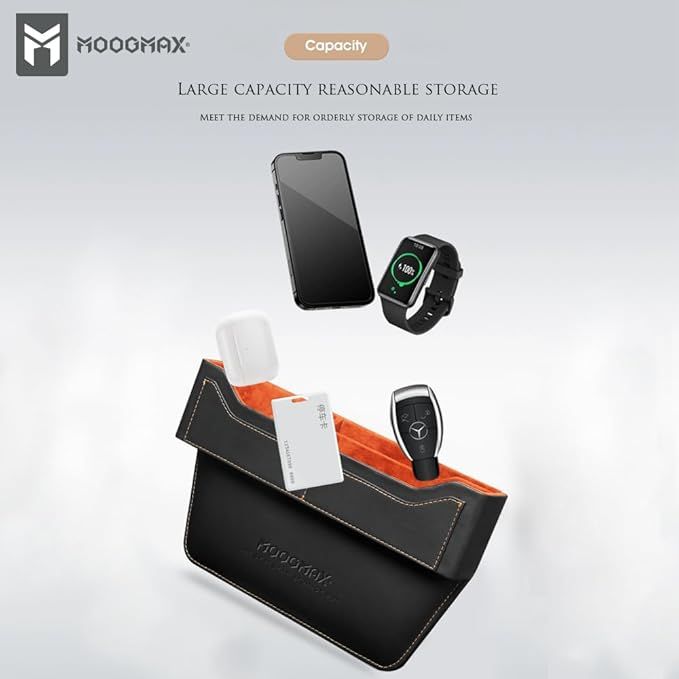 Car seat organizer seam storage box with a large space