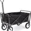 Collapsible Folding Outdoor Utility Wagon, Black