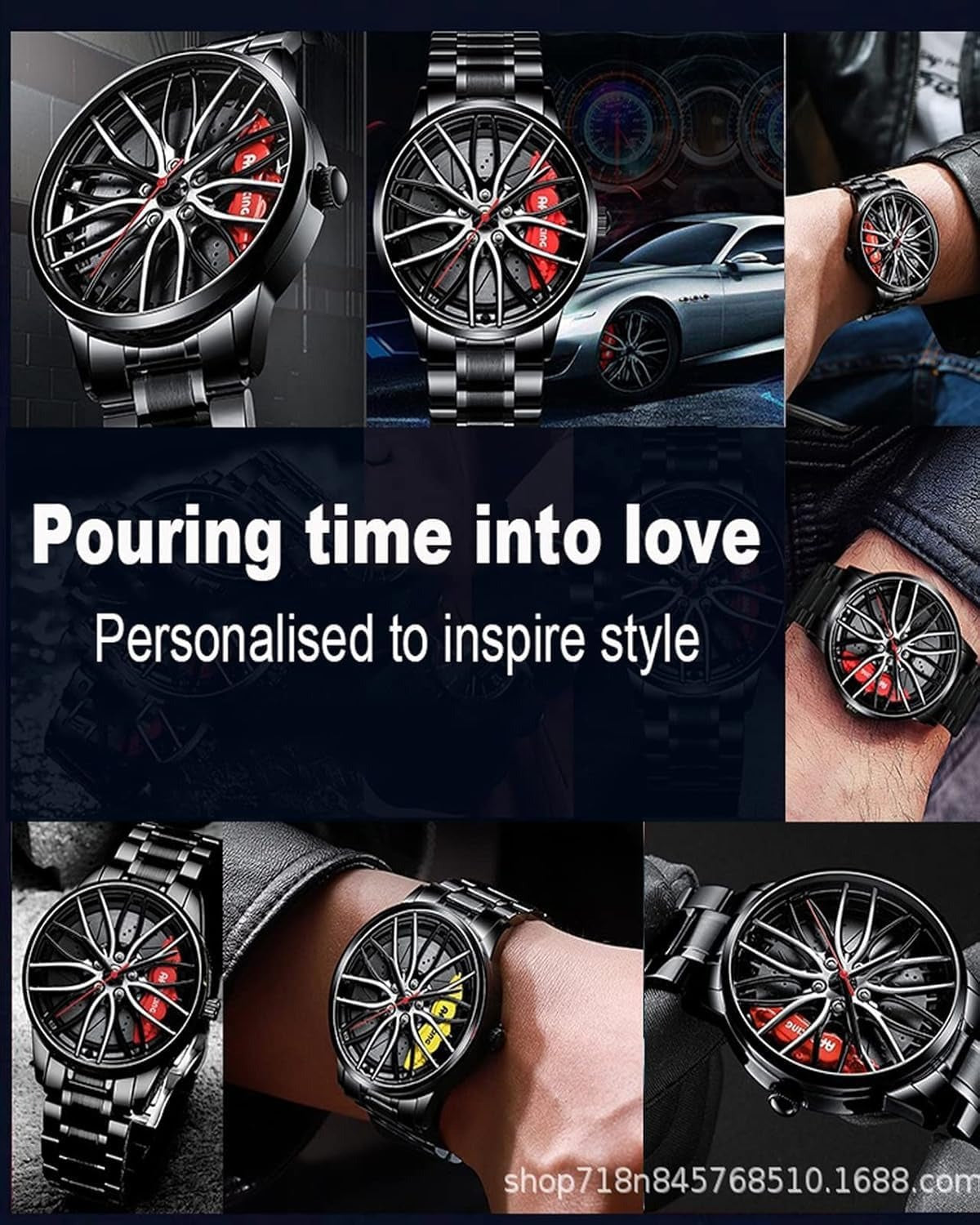 Wheel Rotation Watch Men's Creative 3D Car Wheel Rotating Wrist Watch – KSA DROP