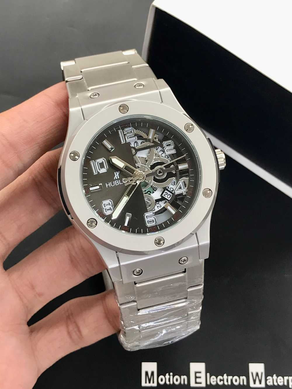HUBLOT Men’s Watch – Half Skeleton Model