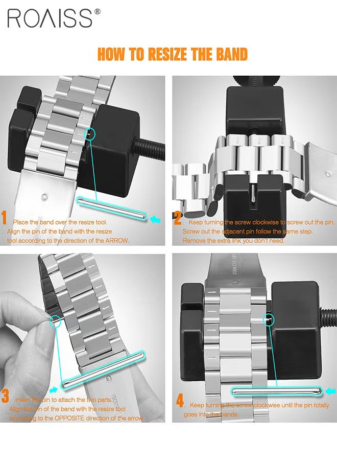 Steel Strap Couple Quartz Watch Set