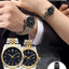 Steel Strap Couple Quartz Watch Set