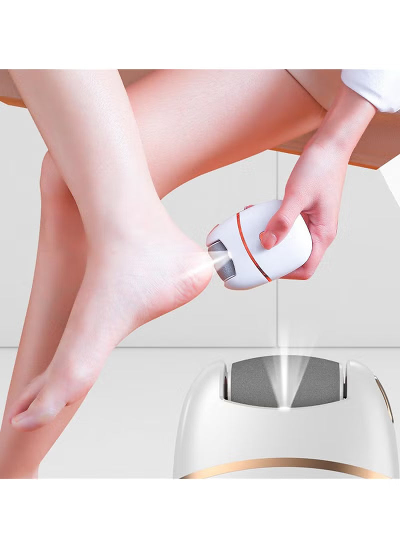 Handheld Electric Callus Remover Rechargeable Foot File With 2 Adjustable Speed EquippedLED Light For Calluses Cracked Rough Skin