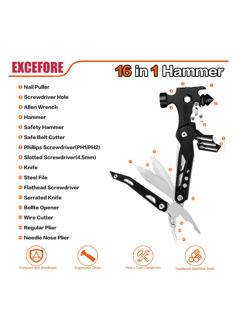 16 in 1 Multitool Hammer