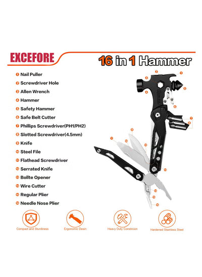 16 in 1 Multitool Hammer