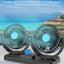 Portable Electric Car Fans 360 Degree Rotatable 2 Speed Five Blade 12V Cooling Air Fan for SUV, RV, Vehicles