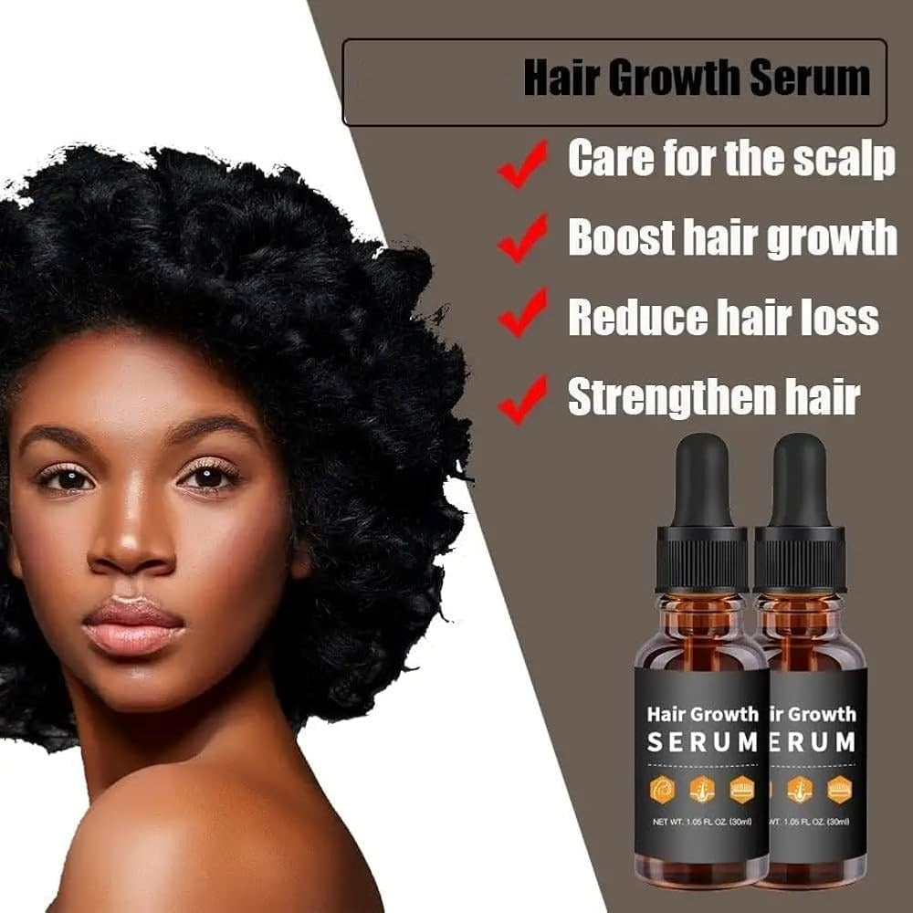 West&Month Hair Growth Serum for Black Women - Nourishing Formula for Dry, Damaged Hair Repair and Fast Natural Growth (3pcs)