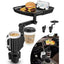 4-in-1 Car Cup Holder Expander with Tray – Adjustable Dual Cup Holder & Car Food Tray Table