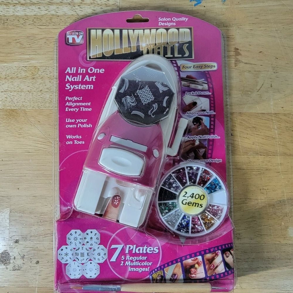 Brand New Inventel Hollywood Nails All In One Nail Art System Kit As Seen On TV