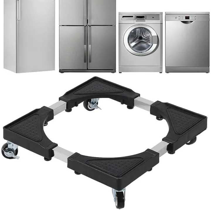 Multifunctional Washing Machine & Fridge Stand with Wheels (Adjustable Roller Trolley)