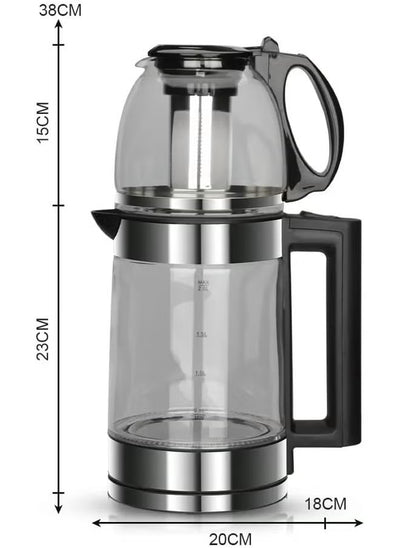 2L Electric Kettle with 0.8L Steam Tea Pot