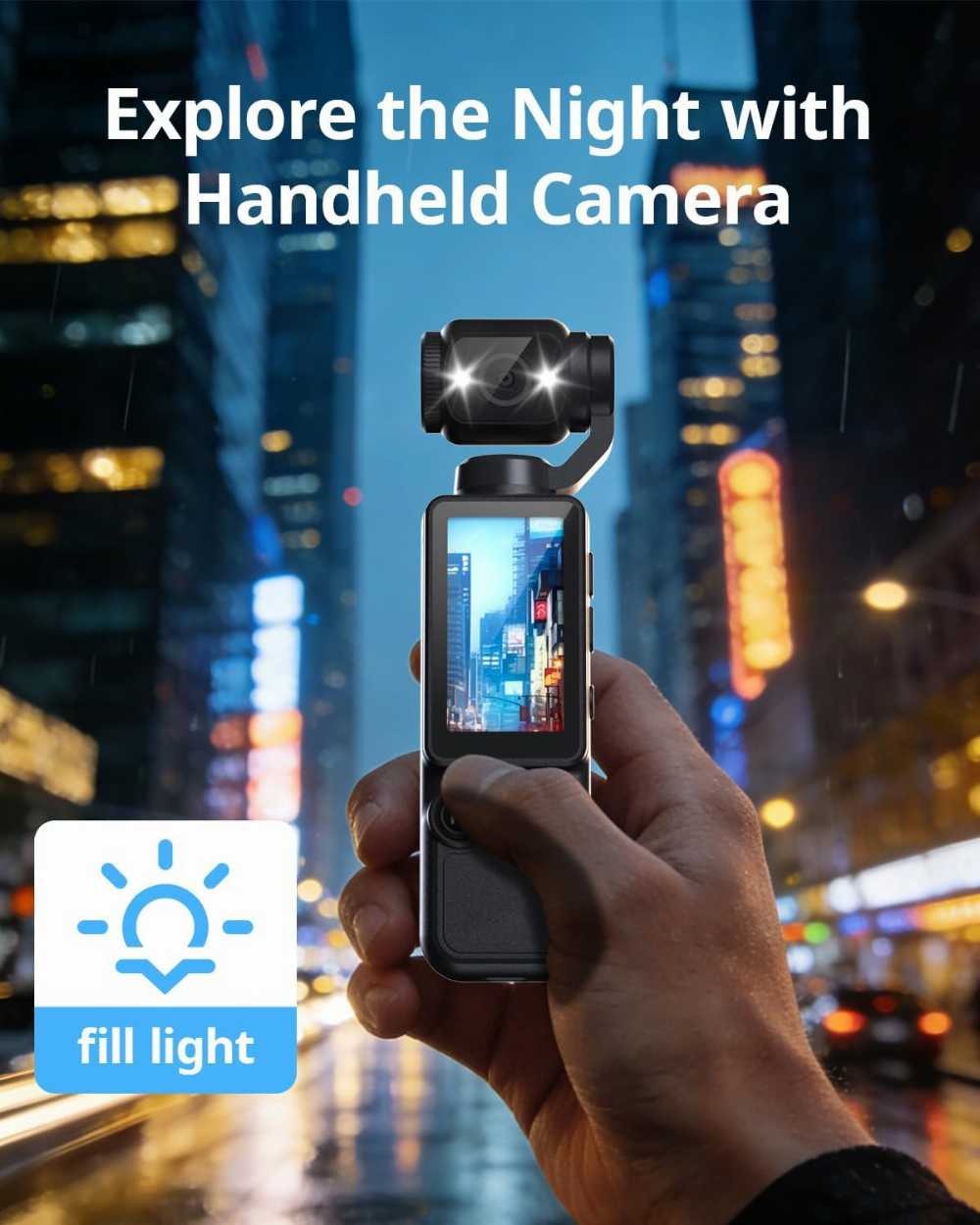 Vlogging Camera, Mini Camcorder, Portable Handheld Video Camera