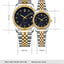 Steel Strap Couple Quartz Watch Set