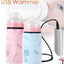 Portable USB Baby Bottle Warmer Travel Milk Warmer Infant Feeding Bottle Heated