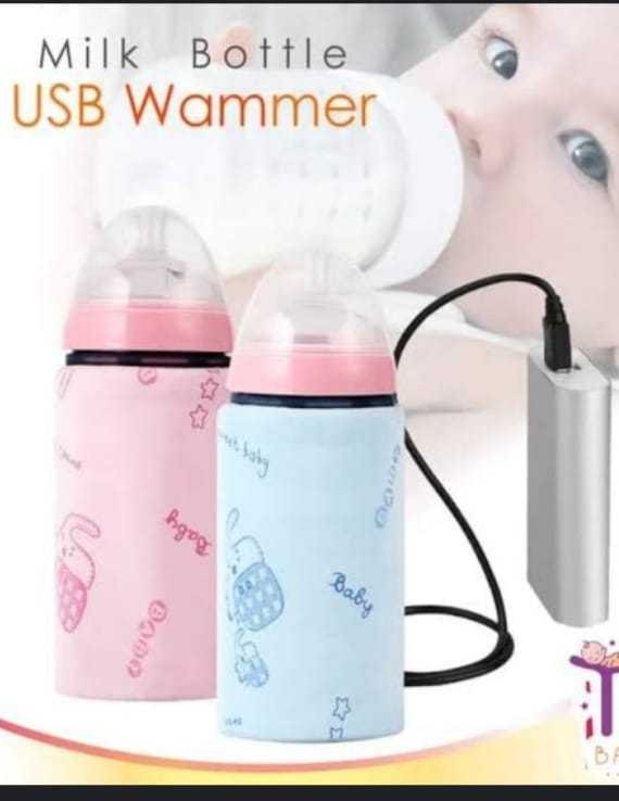 Portable USB Baby Bottle Warmer Travel Milk Warmer Infant Feeding Bottle Heated
