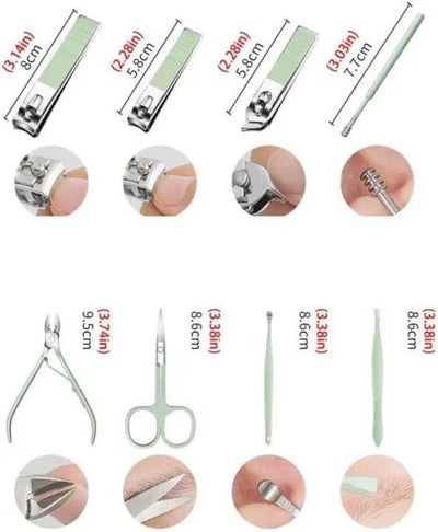 16pcs Stainless Steel Portable Nail Clipper Set Professional