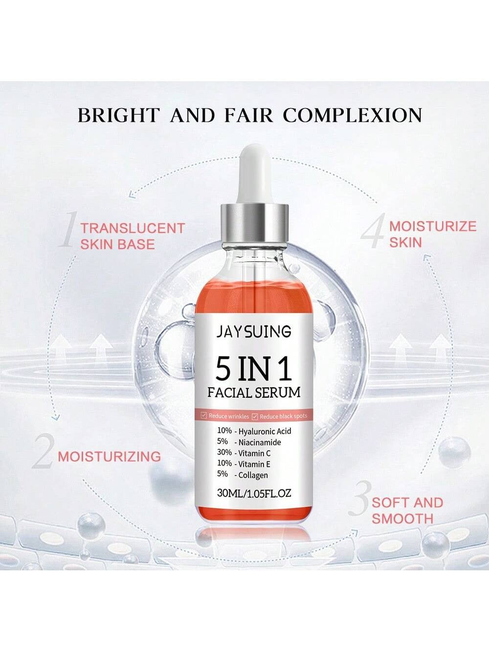 Multi-Use Face Serum (5 in 1) - Anti-Wrinkle, Firming, Spot Lightening