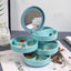 4 Layers Rotating Mirror Jewelry Organizer Box