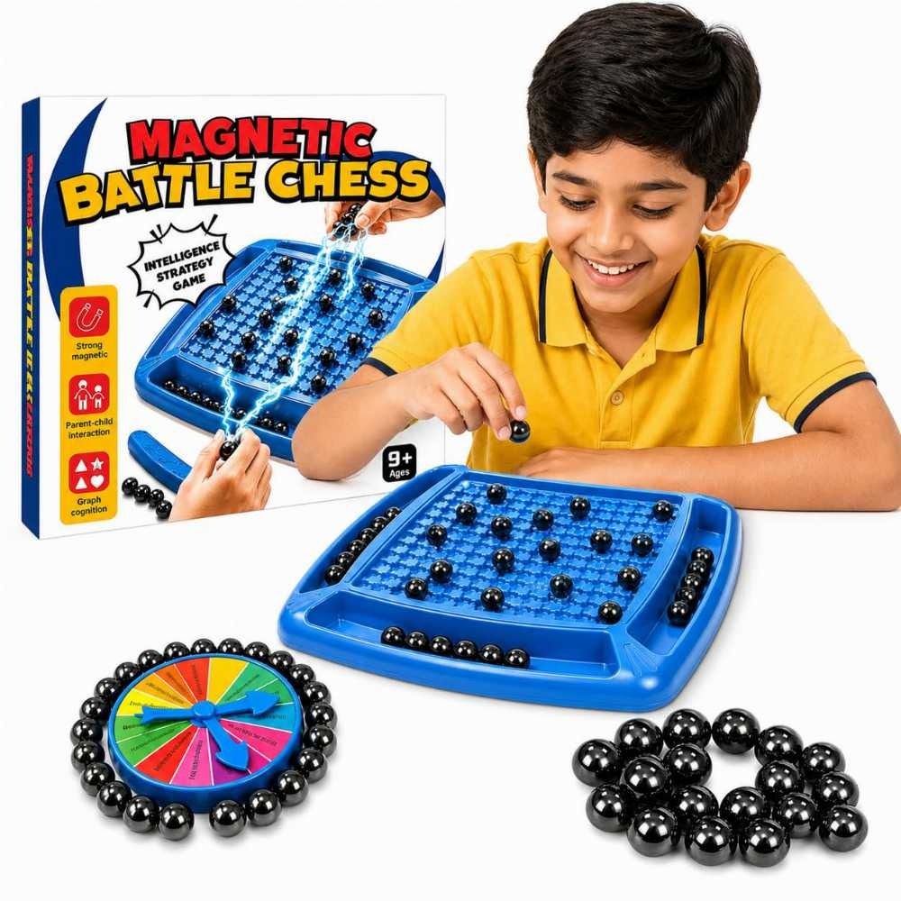 Magnetic Battle Chess – Intelligence Strategy Board Game (with Challenge Wheel)