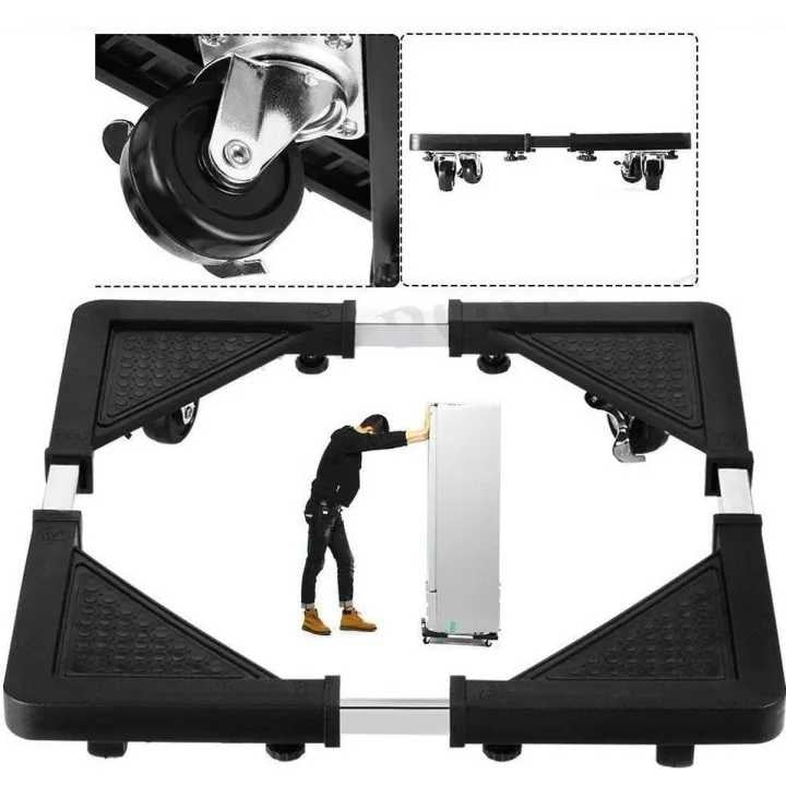 Multifunctional Washing Machine & Fridge Stand with Wheels (Adjustable Roller Trolley)