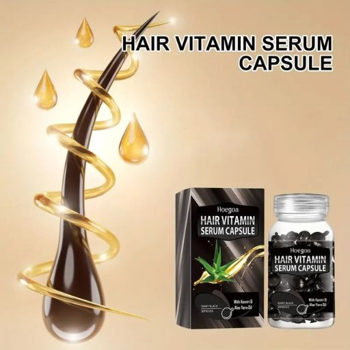 HoeGoo Hair Vitamin Serum Capsules - 30 Pieces - With Kemiri & Aloe Vera Oil - Strengthen Hair Roots