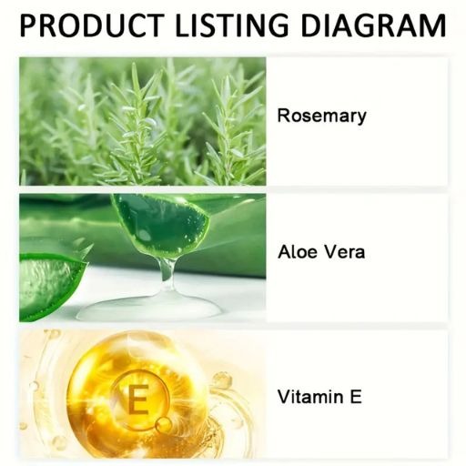 Rosemary Oil For Hair And Scalp, Strengthens Hair, Repairs Split Ends Dry Damaged Hair, Refreshing Hair Care Serum Oil