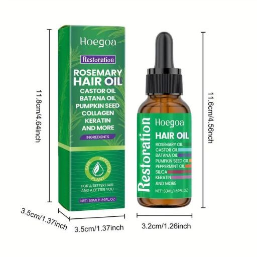 Tangle-Free, Rosemary Hair Oil for All Hair Types - 50ml