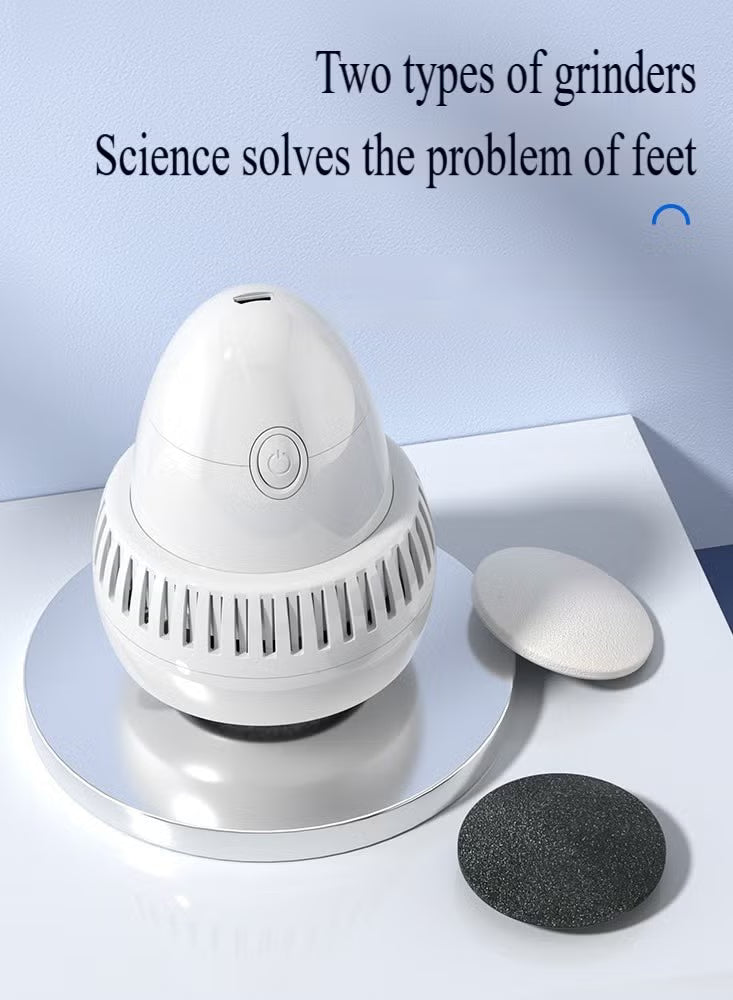 “Electric Foot Callus Remover – Rechargeable Pedicure Tool with Vacuum & Replacement Roller”