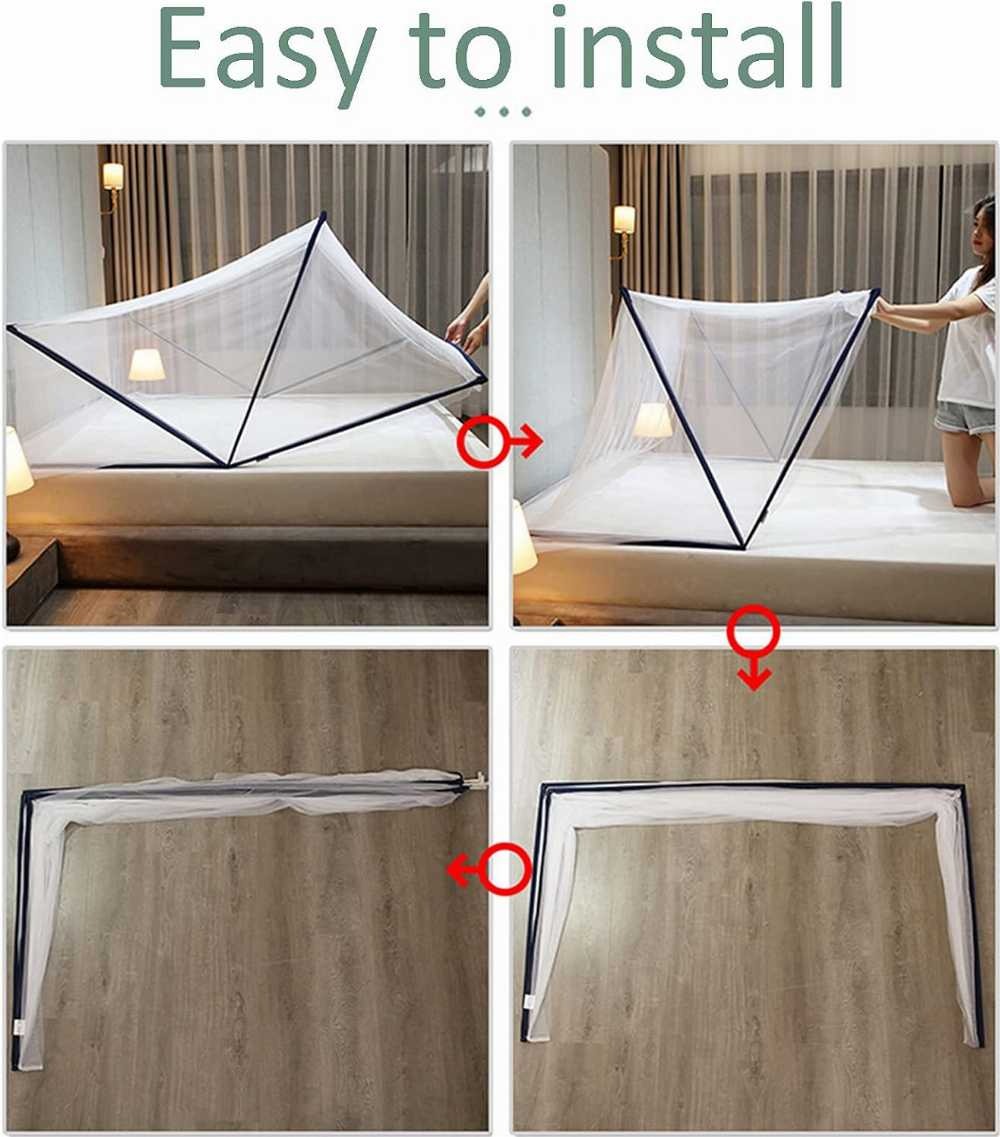 Mosquito Net for Bed – Foldable Canopy Netting Curtains