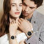 Steel Strap Couple Quartz Watch Set