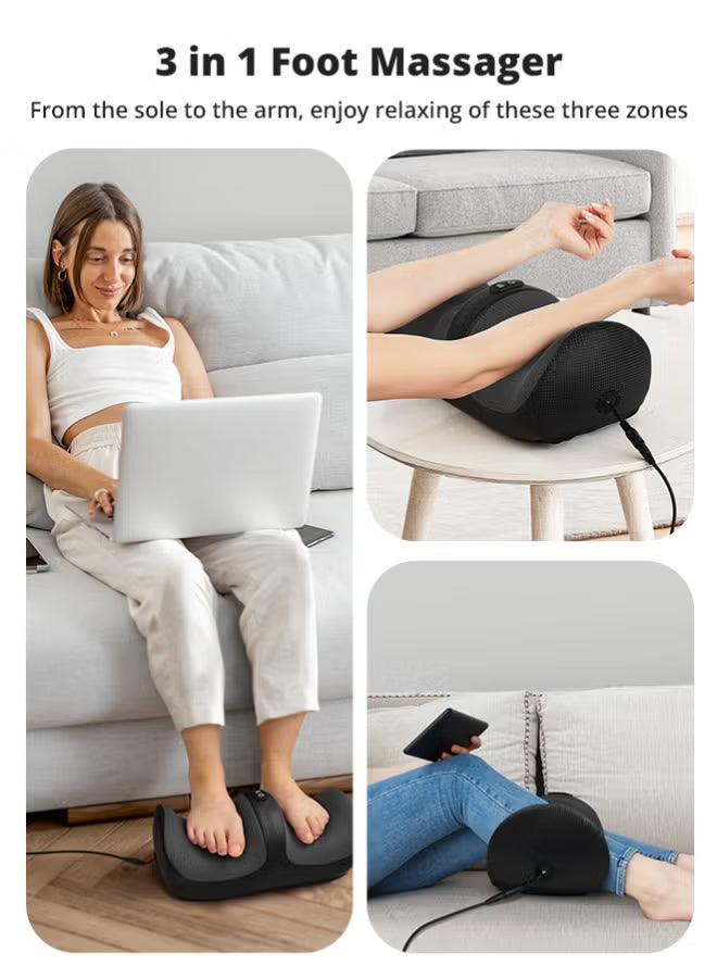 Medcursor Foot & Calf Massager with Heat – Adjustable Intensity, Roller Massage