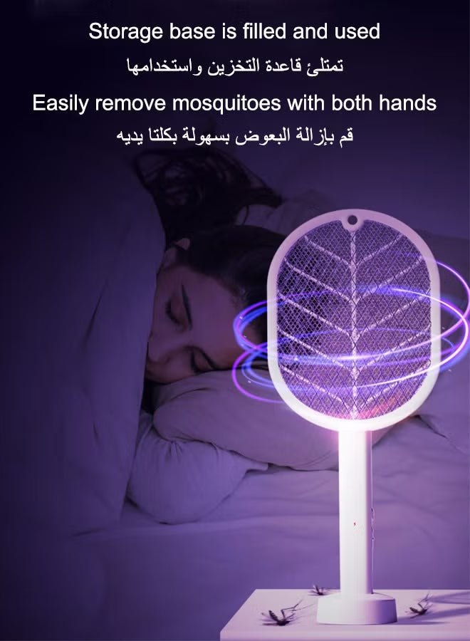 Electric Fly Swatter & Mosquito Zapper – 2-in-1 USB Rechargeable