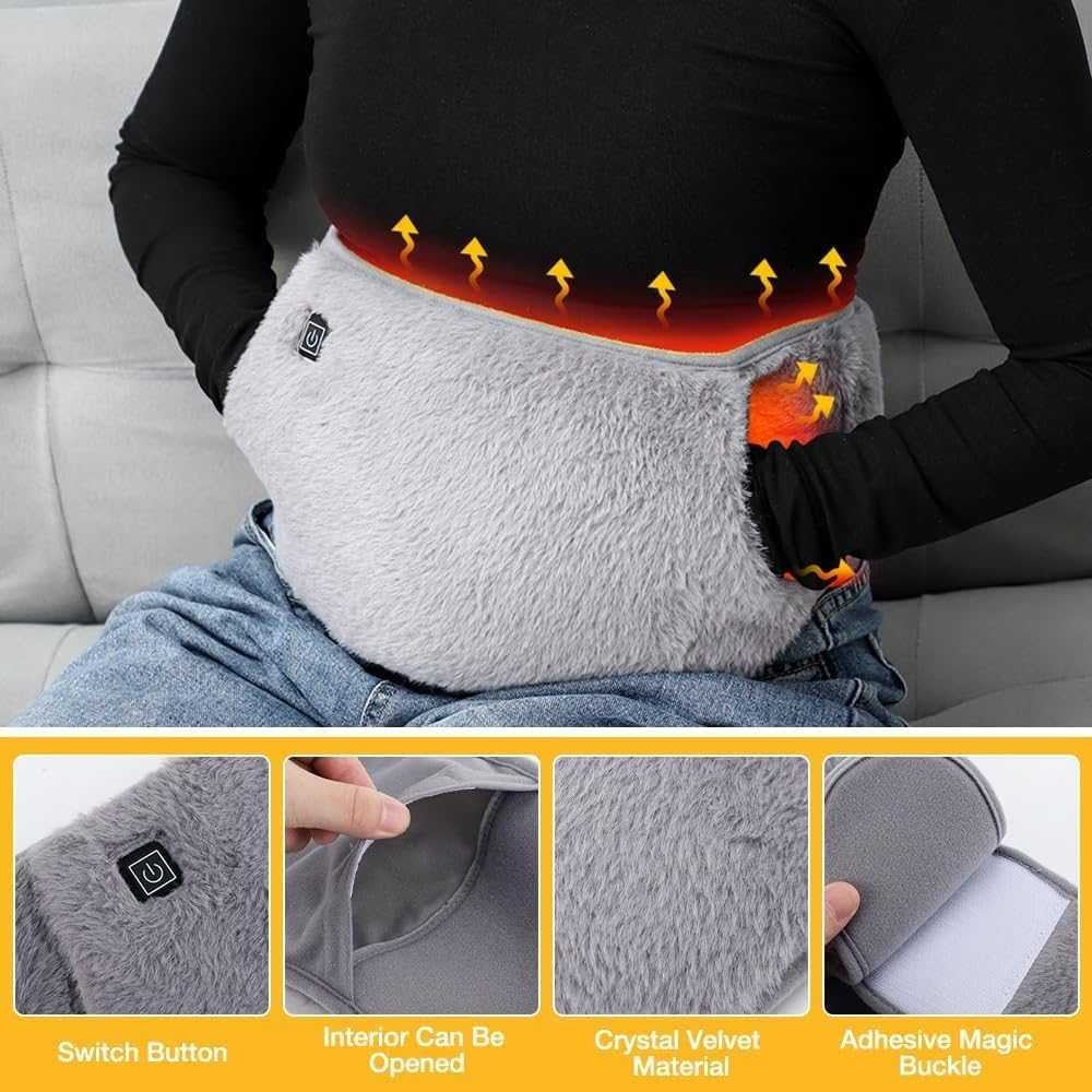 Jukkre Electric Waist Belt Heating Pad – USB Heated Waist & Hand Warmer
