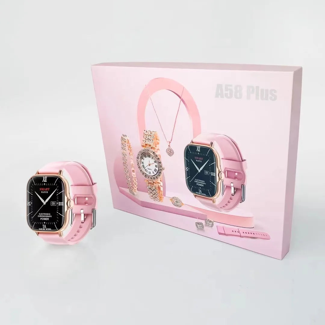 A58 Plus 6 IN 1 Smartwatch Set – KSA DROP