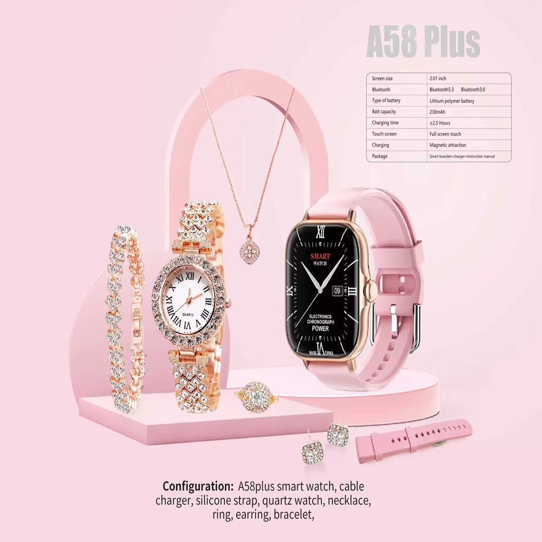A58 Plus 6 IN 1 Smartwatch Set – KSA DROP